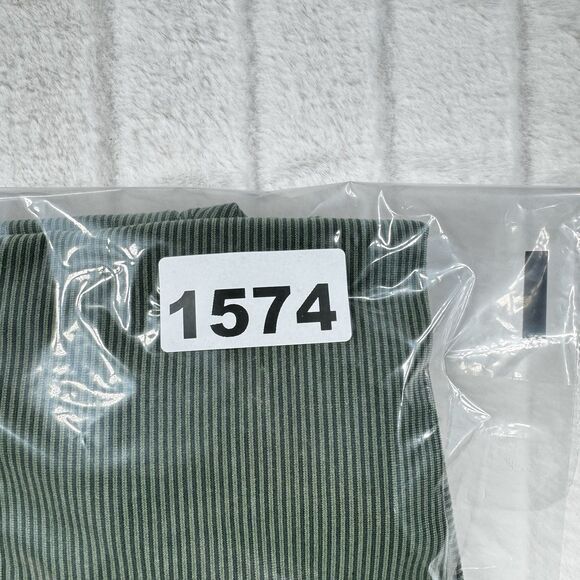 Lululemon Polo Shirt Men L Green Stripe Evolution Performance Golf Short Sleeve - Picture 11 of 11